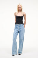EVANGELINE TOP | BLACK SILK