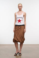 ODETTE SILK SKIRT | CIGAR BLACK
