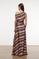 PHARE SILK MAXI DRESS | ARTIST STRIPE