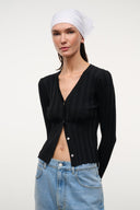 EZRA CARDIGAN | BLACK BLACK / XS