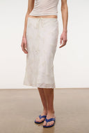 LUCIA SKIRT | WHITE WHITE / XS