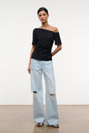CARINE TOP | BLACK BLACK / XS