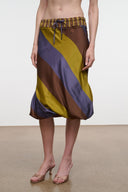 ODETTE SILK SKIRT | SIENNA STRIPE CIGAR STRIPE