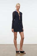 REVE MINI DRESS | BLACK BLACK / XS