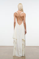 KIRA SILK DRESS | IVORY IVORY / 4