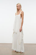 KIRA SILK DRESS | IVORY IVORY / 4