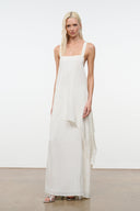 KIRA SILK DRESS | IVORY IVORY / 4