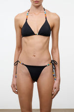 SISLEY SIDE TIE BIKINI BOTTOM | BLACK