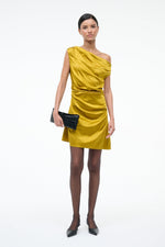 MINI PHARE SILK DRESS | TURMERIC