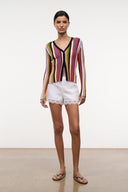 EZRA CARDIGAN | ARTIST STRIPE ARTIST STRIPE / XS