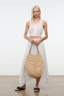 LARGE PALM RAFFIA BAG | NATURAL NATURAL / OS
