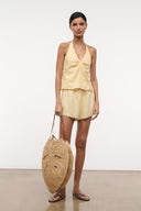 CORSO LINEN TOP | BUTTER BUTTER / XS