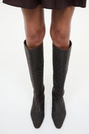ESPRESSO WOVEN LEATHER