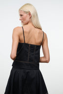CORINNA TOP | BLACK BLACK / XS