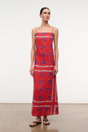LAURA LINEN DRESS | PAINTED FOULARD PAINTED FOULARD / XS