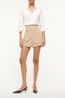 Stone tailored high-rise shorts