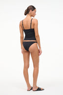 CLEO TANKINI TOP | BLACK BLACK / XS