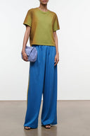 FLO pant in blue, wide-leg flowy trousers with relaxed waist