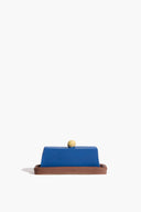 COLORBLOCK BUTTER DISH | BROWN AND BLUE GLAZE BROWN AND BLUE GLAZE