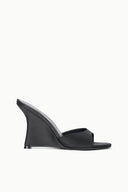BRIGITTE HIGH WEDGE | BLACK BLACK / 36