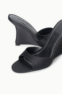 BRIGITTE HIGH WEDGE | BLACK BLACK / 36