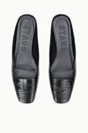 OTTO FLAT MULE | BLACK CROCO BLACK CROCO / 36