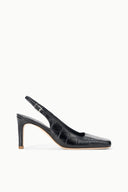LUCIE SLINGBACK PUMP | BLACK CROCO BLACK CROCO / 36