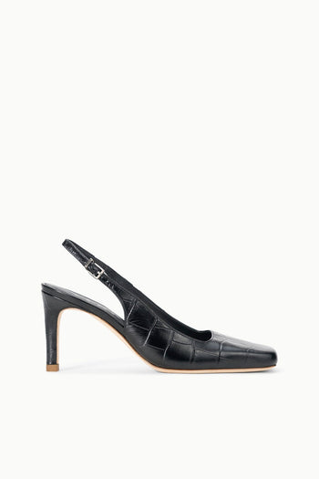 LUCIE SLINGBACK PUMP | BLACK CROCO BLACK CROCO / 36