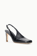 LUCIE SLINGBACK PUMP | BLACK CROCO BLACK CROCO / 36