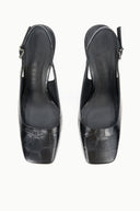 LUCIE SLINGBACK PUMP | BLACK CROCO BLACK CROCO / 36