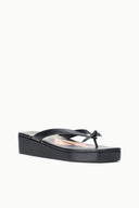 PARTY PLATFORM THONG | TRUMPET FLOWER BLACK TRUMPET FLOWER BLACK / 36