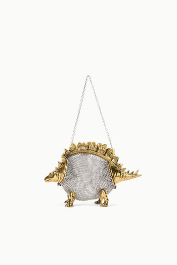 Barbara Mini Dino Chainmail Bag | Gold