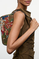 Timmy convertible shoulder bag with multicolor patterned front and black shoulder strap