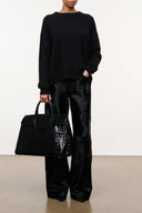 Large Maude Carryall | Black Croco