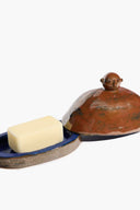 HENRY BUTTER DISH | BROWN GLAZE BROWN GLAZE