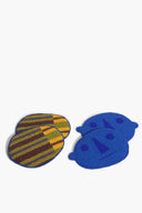 BEADED COASTERS | HENRY BLUE STRIPE HENRY BLUE STRIPE