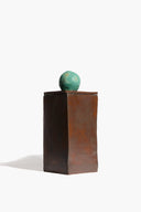 LARGE MOON-LID BOX | BROWN AND SATIN PATINA GLAZE BROWN AND SATIN PATINA GLAZE