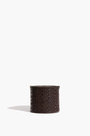 LARGE ROWE WOVEN LEATHER CANDLE | ESPRESSO ESPRESSO