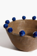 MOON RIM BOWL | BROWN AND COBALT BLUE GLAZE BROWN AND COBALT BLUE GLAZE