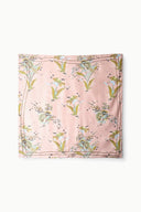 Cecile silk scarf in Tapestry Rose with botanical birds pattern