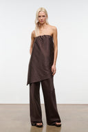 GEORGIA SILK CONVERTIBLE TOP | EARTH EARTH / XS