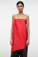 GEORGIA SILK CONVERTIBLE TOP | RED ROSE RED ROSE / XS