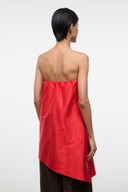 GEORGIA SILK CONVERTIBLE TOP | RED ROSE RED ROSE / XS
