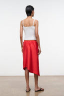 GEORGIA CONVERTIBLE SILK DUPIONI TOP | RED ROSE