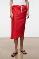 GEORGIA CONVERTIBLE SILK DUPIONI TOP | RED ROSE