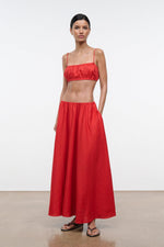 MILANO LINEN SKIRT | TOMATO
