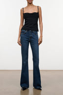 EVANGELINE SILK TOP | BLACK BLACK / 4