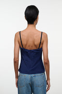 EVANGELINE SILK TOP | NAVY NAVY / 00