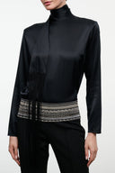 SUNI SILK TOP | BLACK BLACK / XS