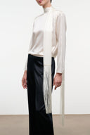 SUNI SILK TOP | IVORY IVORY / XS